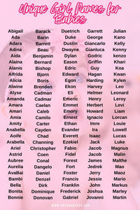 Unique baby girl names are a rage nowadays. That’s why we have brought a never-seen-before list of unique baby girl names and meanings for expecting parents.  Your baby’s name is something that will be totally your choice and will stay for the rest of your life with her. Studies have shown that a name’s meaning influences the character build-up of the child.