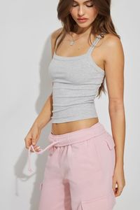 Kasey Scoop Neck Ribbed Cami, Spring Grey Mix