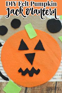 This DIY Felt Pumpkin Playset is a fun Halloween activity for kids. They'll love creating silly faces to stick to their felt Jack o' Lantern! 