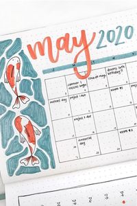 Want to switch up your bullet journals decoration and need some new ideas!? Check out these Koi Fish themed cover pages, trackers, and weekly spreads for inspiration! #bujotheme #bujoideas #bujoinspiration #bujo