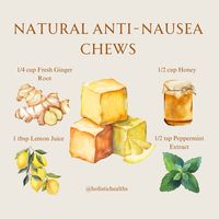 Holistic Health & Wellness | 🌿✈️ Stay nausea-free this summer with these DIY anti-nausea chews! Made with ginger, honey, lemon juice, and peppermint, they’re perfect… | Instagram