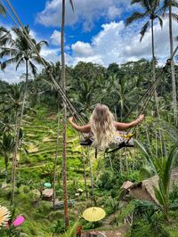 Rice Terraces Located in Ubud of Bali Indonesia, Tegalalang Rice Terrace Swing