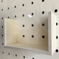 White Box with clear front for Pegboards