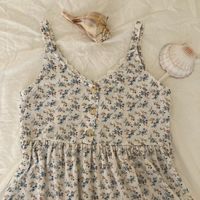 Shop pearlmoondrops's closet or find the perfect look from millions of stylists. Fast shipping and buyer protection. Altar’d State casual blue and white floral sundress with buttons perfect for a coastal granddaughter or cottage core wardrobe. Size S with decorative buttons (they are not functional - the top does not unbutton). The silhouette is oversized and comfortable. 🐚 Made of 97% polyester, 3% spandex, and the lace is 100% cotton Please feel free to make an offer or ask any questions!