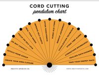 "If you are looking to understand how you can break cycles or patterns in your life, this pendulum chart is for you! It includes everything you need to explore and understand cord cutting through dowsing. Use this chart as a guide on how to cut ties with old energy, people and beliefs that are blocking your manifestations. Upon purchase, you will receive an email containing our Cord Cutting Pendulum Chart in orange and in black & white. DOWNLOAD DETAILS You will receive a digital PDF file with 2