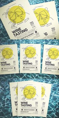 “Summer Wine Tasting Flyer” is a right choice for every Wine Tasting Events, Parties, Festivals, or anything you want! Comes up with easy to customized and well organized file, it helps you to design your own flyer faster :) THE PACKAGE INCLUDES : - PSD files 8.27×11.69 (with bleed) - Ai files 8.27×11.69 (with bleed) FEATURES : - Layered Ai & PSD file. - Customizable and Editable. - Artboard size A4 - CMYK @ 300 DPI – Ready-to-Print. IMPORTANT...