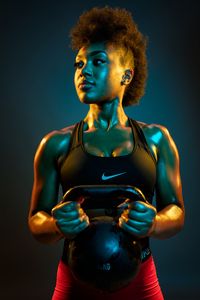 fitness shoot using coloured light