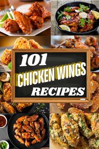 101 chicken wing recipes, come of them include AFRICAN CHICKEN WINGS Anchor Bar Hot Wings Beau's Sweet-Sour Chicken Wings Can't Get Enough Chicken Wings Center Club Chicken Wings China Sam's Chicken Wings Cookie's Wings From Hell Crispy Honey Wings Empress Chicken Wings Garlicky Gilroy Chicken Wings Hawaiian Chicken Wings Jamaican Jerk Chicken Wings James' World's Hottest Wings! and much much more delicious lip-smacking recipes and dipping sauces too.