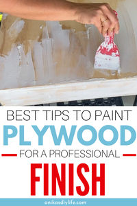 Prepping plywood before painting is key to a professional finish. Learn how to prep your plywood for painting and other tips for getting a professional finish on your DIY plywood furniture and projects. #anikasdiylife