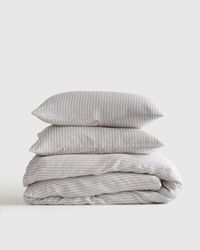 European Linen Stripe Duvet Cover Set | Quince