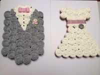 Bride and groom cupcakes