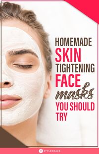 6 Homemade Skin Tightening Face Masks You Should Definitely Try:  As you age, several skin-related issues start to develop. Your skin starts producing less oil, which makes it dry and saggy. Who would want to have such skin? To avoid this, you must start taking precautions from an early age. #Skin #SkinCare #SkinCareTips