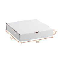 White Pizza Box - 10 x 10 x 2" - 50/Bundle