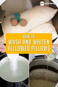 Don't toss out those discolored old pillows—rescue them with this simple whitening method.