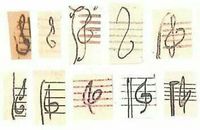 Composers treble clefs