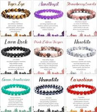 Amazon.com: COLOYAN 9PCS Healing Crystal Bracelets Semi-Precious Gemstones Beaded Bracelets 8mm Natural Stone Stretch Bracelet for Women Men: Clothing, Shoes & Jewelry