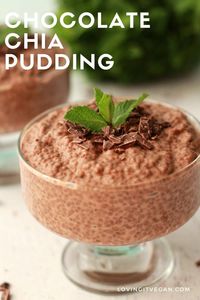 This easy chocolate chia pudding is so healthy you can have it for breakfast! Creamy, rich, delicious and ready in 30 minutes. | lovingitvegan.com