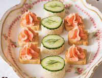 Enjoy these simple yet delicious Cucumber Canapés with Dilled Butter at your next tea.