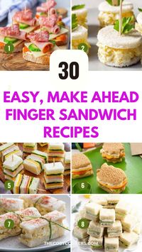 Check our top favorite delicious finger sandwiches, you will find the perfect appetizer for your next event. These finger sandwiches have everything from classic cucumber sandwiches to savory vegetarian options. Click here for more delicious finger sandwiches, finger sandwiches for a crowd, finger sandwiches for appetizers, finger sandwiches for bridal showers, easy & vegetarian finger sandwiches recipes, finger sandwiches for the tea party, finger sandwiches for Hawaiian party rolls.