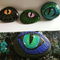 Dragon eye, painted rocks