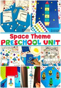 Looking for fun space theme preschool Activities for kids? Check out these 16 Hands-On space Learning Activities and Crafts for Preschool or Kindergarten.