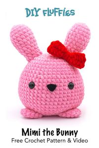 Crochet this cute Amigurumi with this free bunny crochet pattern. This pattern has a full video tutorial included, perfect for beginners.