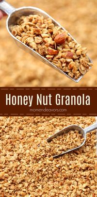 Basic Honey Nut Granola Recipe. This delicious homemade granola is easy to make, with few ingredients - perfect for breakfast, a snack, or as a yogurt mix-in!