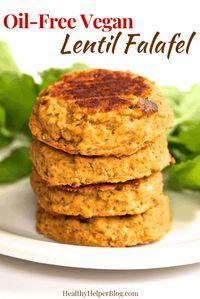 Oil-Free Vegan Lentil Falafel [gluten-free]