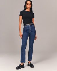 Women's Ultra High Rise Ankle Straight Jean | Women's Bottoms | Abercrombie.com