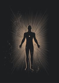 Vector human body and soul or wisdom or ... | Premium Vector #Freepik #vector #soul #body-silhouette #body #escape