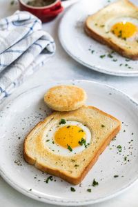 Upgrade your next egg breakfast with Eggs in a Basket. In just 10 minutes, the yolk and white bake up in the center of the toasted bread. With my sheet pan method, you’ll have enough stuffed toasts to feed the whole family.