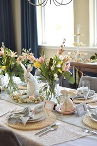 Easter Tablescape | CatchMyParty.com