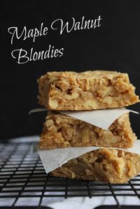 Make your own copycat version of Trader Joe's Maple Walnut Brownies. These blondies are perfectly chewy, mapley, and studded with walnuts.