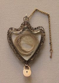 Gold locket with the hair of Queen Marie Antoinette