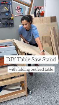 DIY Table Saw Stand – Compact, Functional, and Perfect for Small Workshops! 🛠️ Perfect for small spaces, it stores compact but opens up to give you all the functionality you need while working. Want to build your own? Get the plans by visiting anikasdiylife.com and search table saw plans