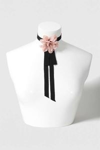 Topshop Corsage Flower Choker Necklace