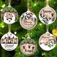 Amazon.com: 6 Pcs Winter Christmas Wooden Ornaments Hollow Woodland Reindeer Snowflake Winter Hanging Tree Ornaments Carving Wood Rustic Xmas Wood Ornaments for Indoor Outdoor Party Decor (Snow Style) : Home & Kitchen