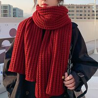 Trendy Fashion Unisex Winter Soft Neck Warm Scarf Teenager Thickened Chunky Knitted Long Scarf, Women's Scarves Wraps