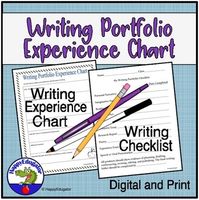 Writing Portfolio Experience Chart. This is a simple graphic organizer students can use to evaluate and explain their work for a writing portfolio. After students have selected their best work to include in their portfolio, have them fill this out and attach it for later reference. If your students ...