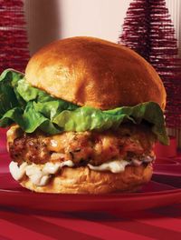 Classic lobster thermidor is reimagined as a luxurious burger with a lobster-shrimp patty, two cheeses and a divine brown butter-tarragon mayo. Made from 18 herbs and spices, Old Bay is a famous seasoning blend from Maryland that really makes shellfish sing.