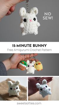 15-Minute Bunny · Free Amigurumi Crochet Pattern - Sweet Softies