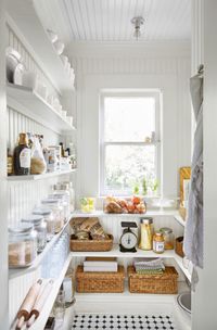 Walk-in pantry organization