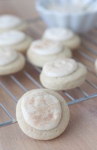 Soft Maple Cinnamon Sugar Cookie with Cream Cheese Maple Glaze