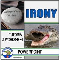 Irony PowerPoint and Printable Worksheet by HappyEdugator | TPT