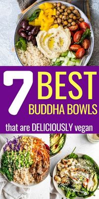 You’ll LOVE these Best Buddha Bowls for lunch and dinner. Includes chicken, salmon, sweet potato, tofu, and more buddha bowl recipes with dressing and sauce. Vegetarian, vegan, and easy!