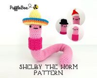 Shelby the Worm Amigirumi Crochet Pattern. Fast Easy Fun & - Etsy