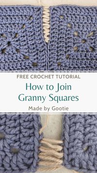 How to Sew Granny Squares Together with Invisible Seam - Made by Gootie