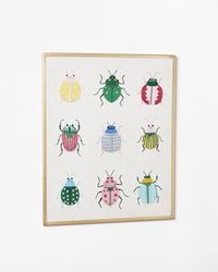 Embroidered Beetles Fabric Wall Art | Oliver Bonas