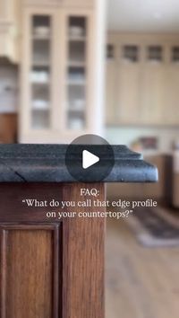 Andrea Nelson | Home Decor | Interior Decorating on Instagram: "That edge. 🤌 You’ll want to SAVE these countertop details. ✨

I’m going to tell you exactly what our countertop materials are called, their thickness, their finish, and the edge profile details: 

✨The perimeter countertops are Vagli Soto quartz from @crossvillestudios and the kitchen island countertop is Black Diamond quartzite from @cosmosurfaces . Both are 3CM and the finish is honed. Our fabricator was @jabmarble and they are phenomenal!

➡️ From the beginning, I knew I wanted a dark island and contrasting light perimeter kitchen countertops. I have been so happy with that choice!

• Choosing an EDGE PROFILE for the countertops was simple as well. I knew I wanted curvy details, and I knew I wanted it to look layered. 👇

