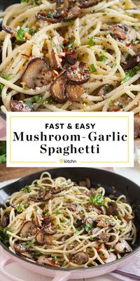 Recipe: Easy Mushroom and Garlic Spaghetti | Kitchn